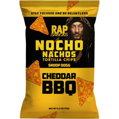 Rap Snacks Nacho Tortilla Chips Snoop Dogg Cheddar BBQ