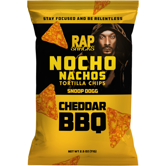 Rap Snacks Nacho Tortilla Chips Snoop Dogg Cheddar BBQ