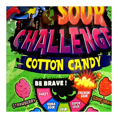 Sour challenge cotton candy - processed