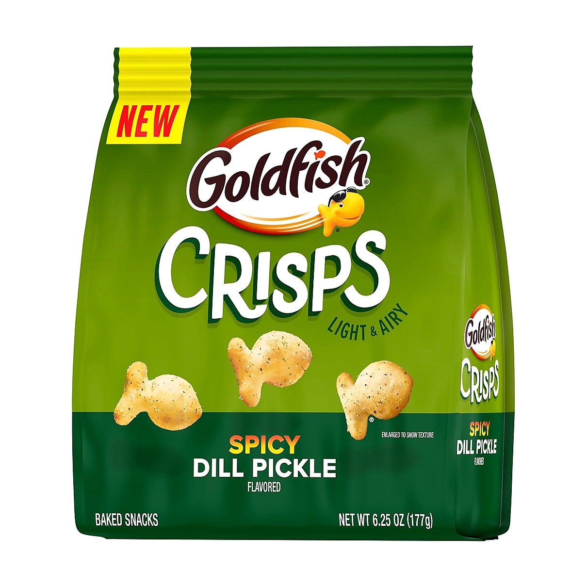 Spicy dill pickle goldfish - processed