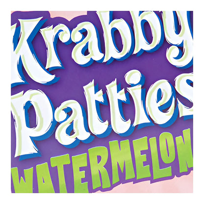 Spongebob Krabby Patties Watermelon Gummy Candy - processed