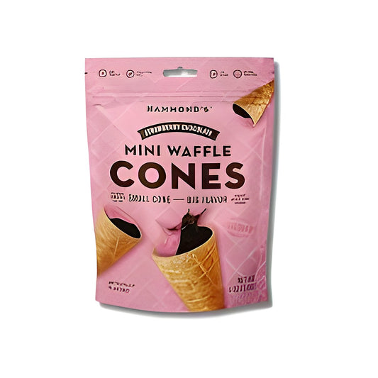 Strawberry Chocolates Mini Waffle Cones Hammond’s - processed
