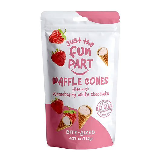 Strawberry Waffle Cones - processed