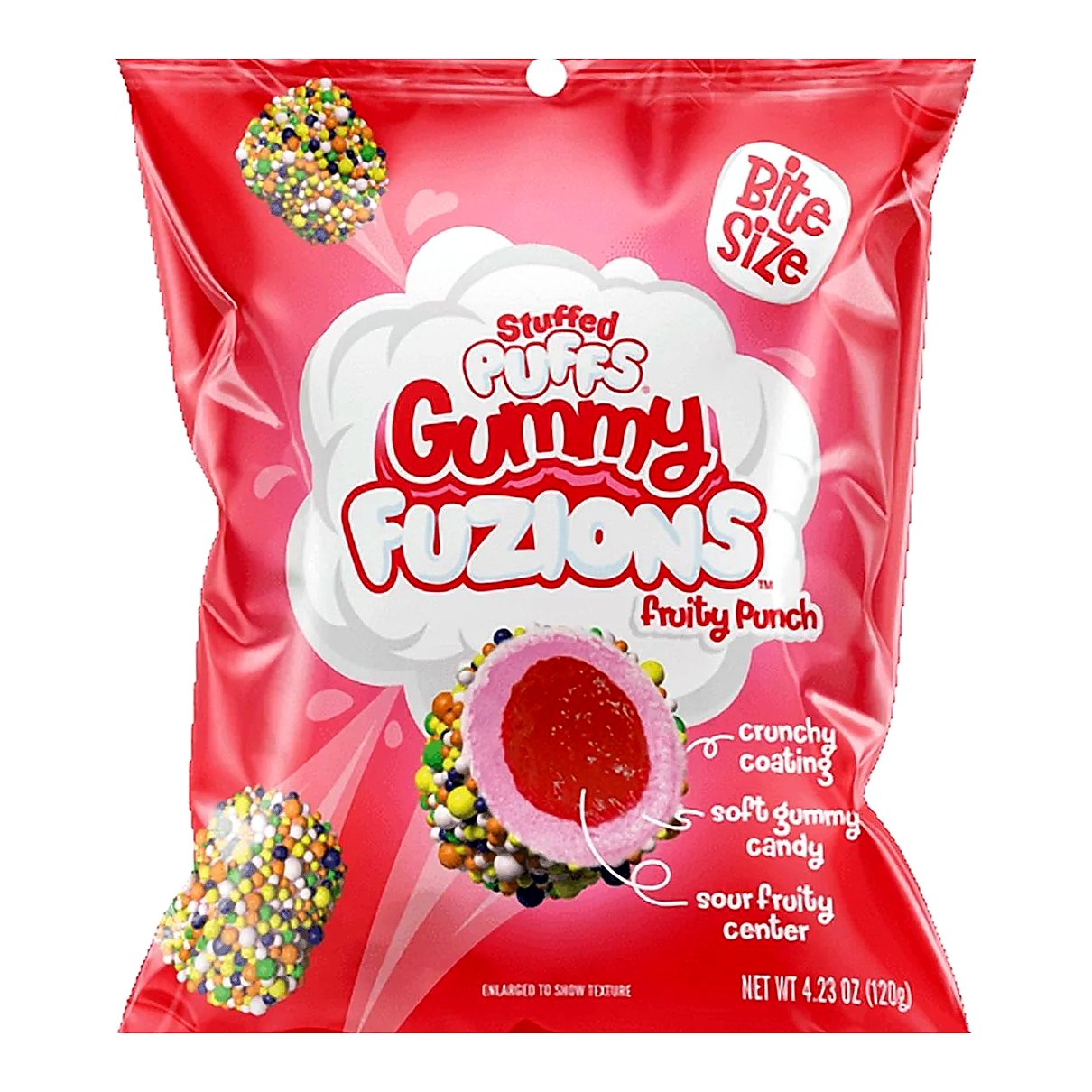Stuffed Puffs Gummy Fuzions Fruity Punch - processed