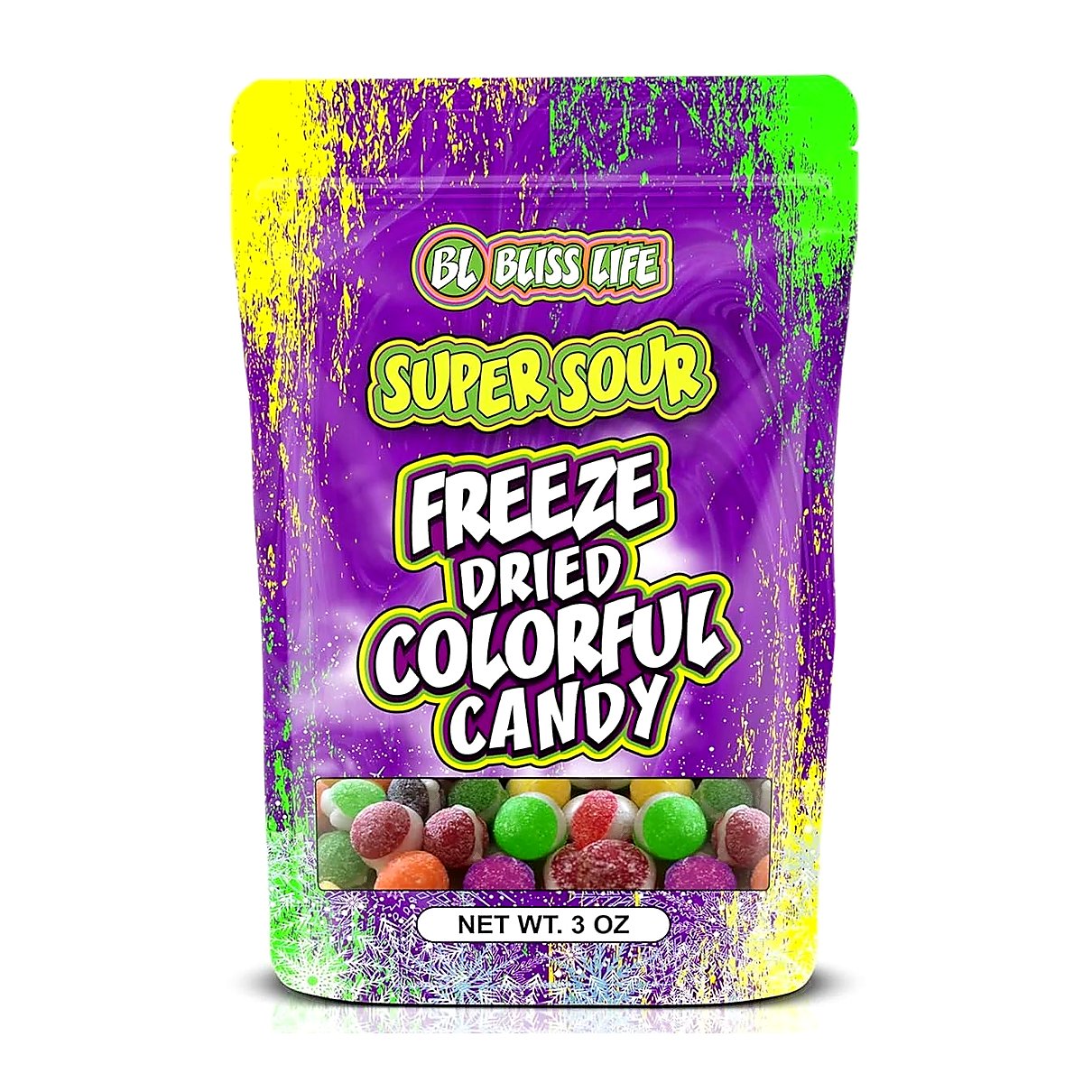Super Sour - Freeze Dried Colorful Candy - processed
