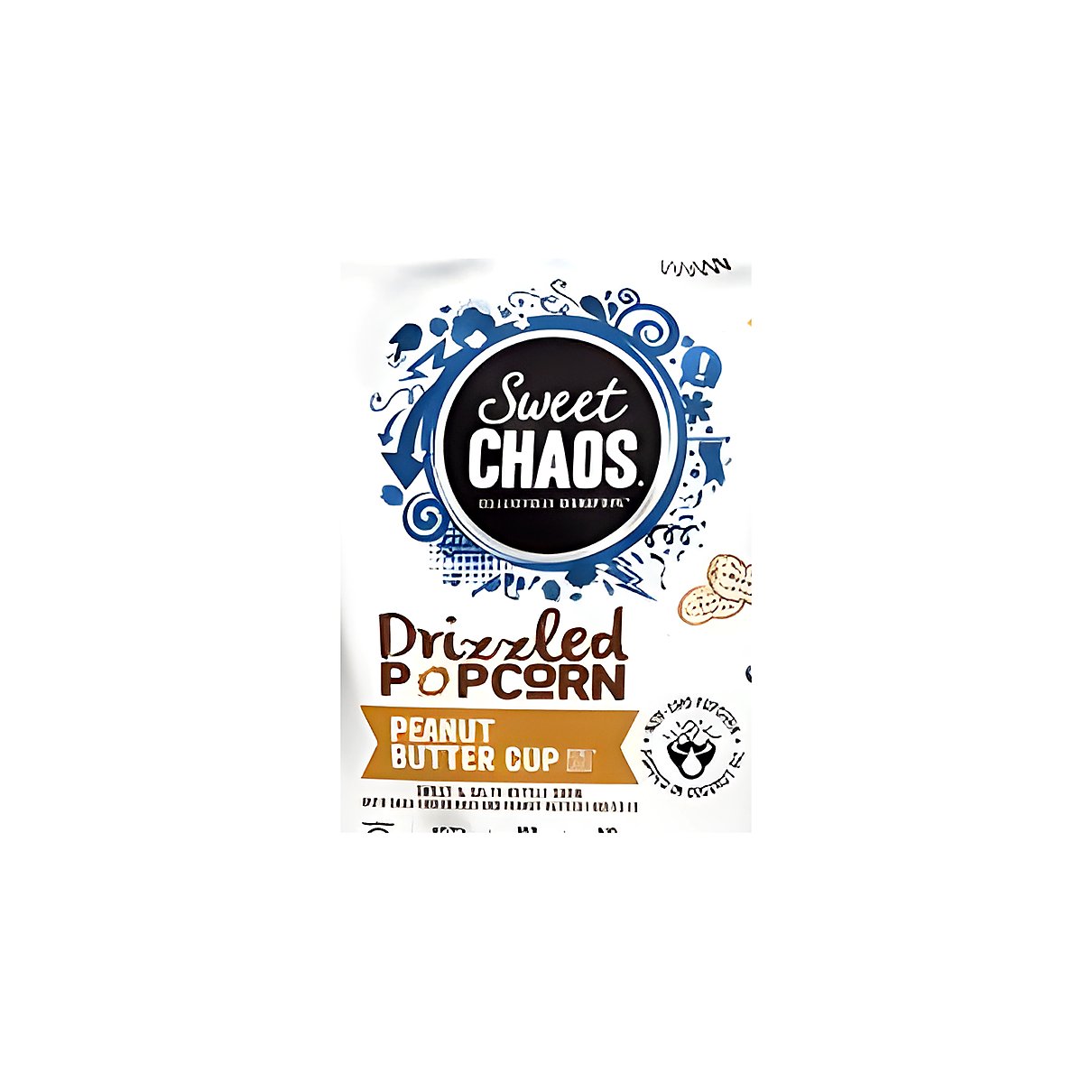 Sweet Chaos Drizzled Popcorn Peanut Butter Cup - processed