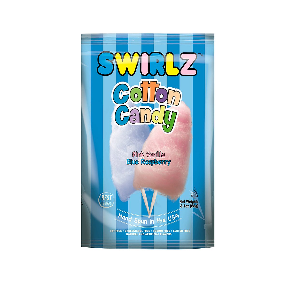 Swirls Cotton Candy Pink Vanilla & Blue Raspberry - processed