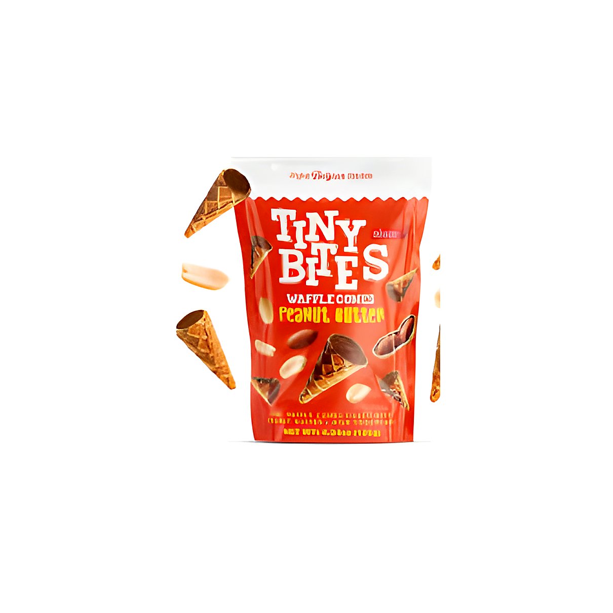 Tiny Bites Waffles Cones - Peanut Butter - processed