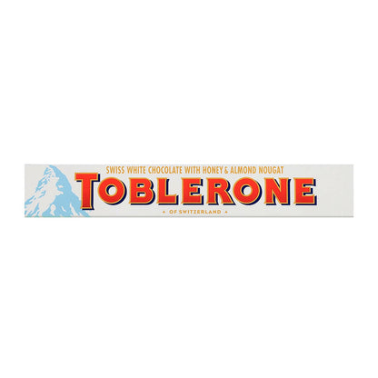 Toblerone Swiss White Chocolate Bars with Honey & Almond Nougat - processed