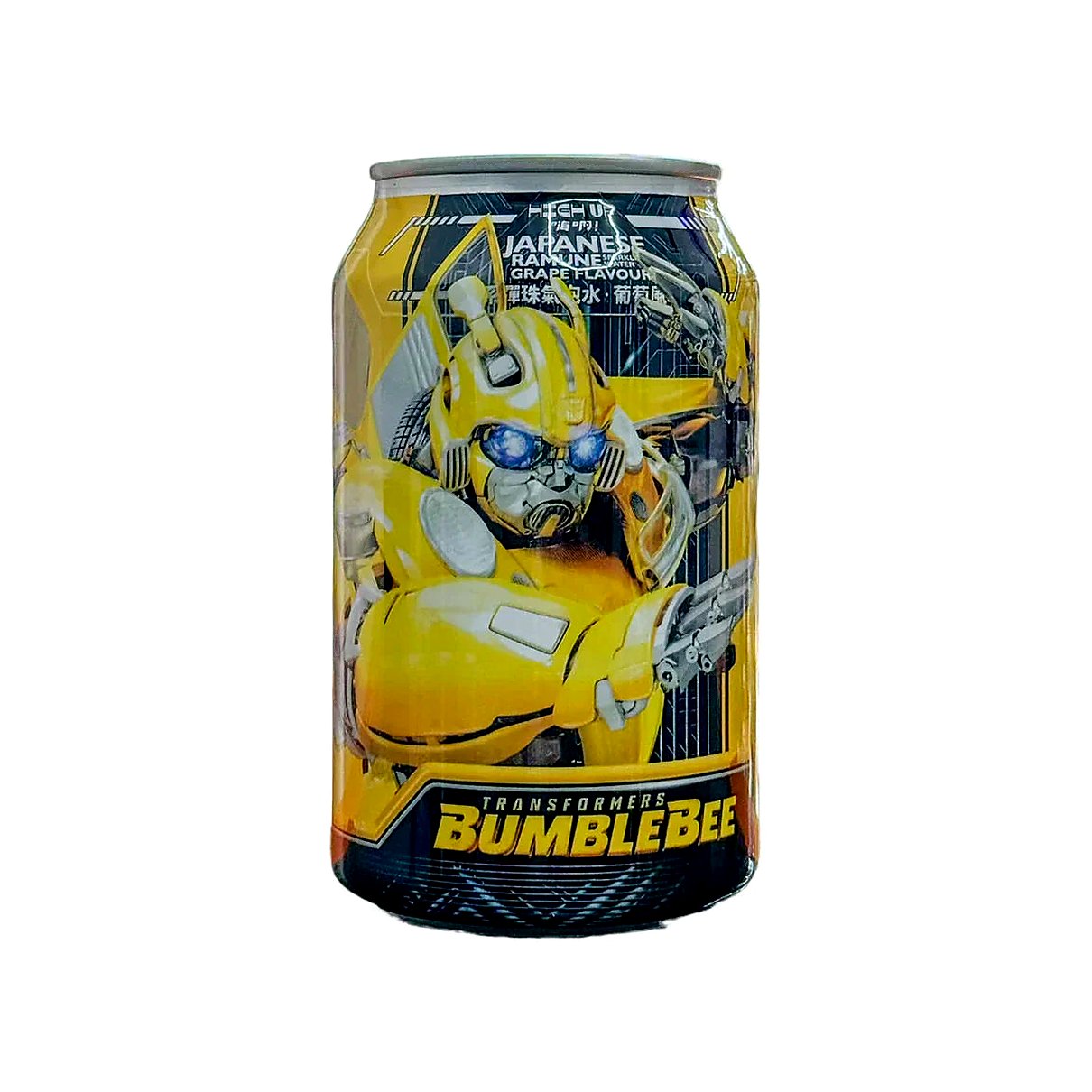Transformers BumbleBee Ramune Soda Grape Flavor 330ml - processed
