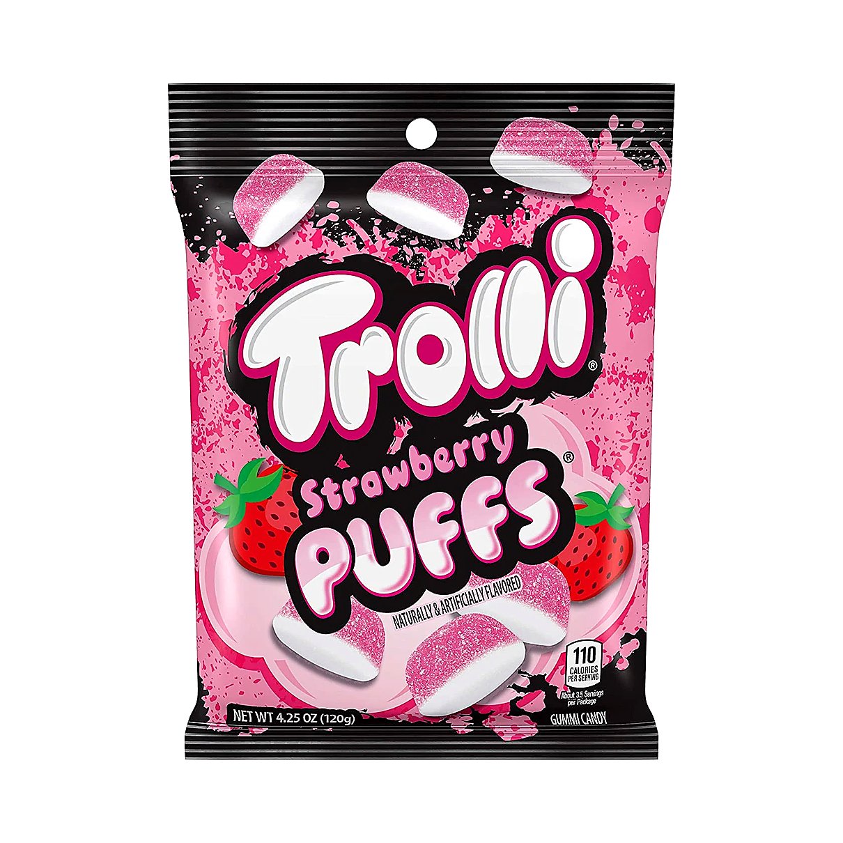 Trolli strawberry puffs - processed