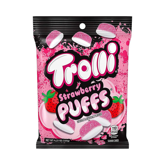 Trolli strawberry puffs - processed