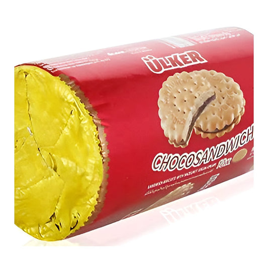 Ulker Choco Sandwich Biscuits with Hazelnut Cocoa Cream - processed