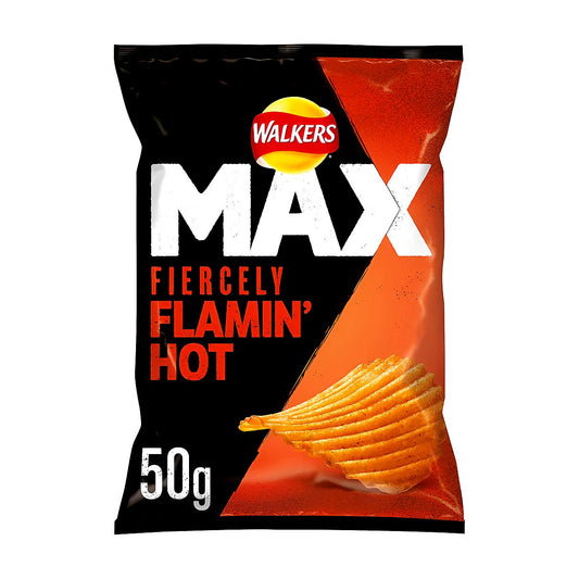 Walkers Max Fiercely Flamin Hot - processed