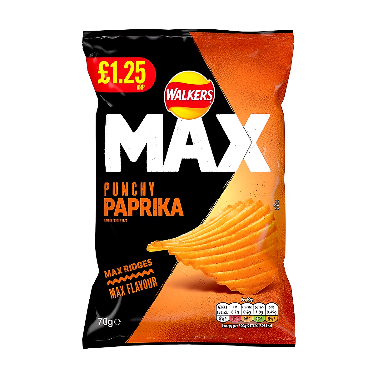 Walkers Max Punchy Paprika - processed