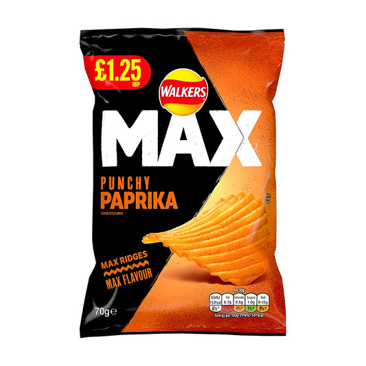 Walkers Max Punchy Paprika - processed