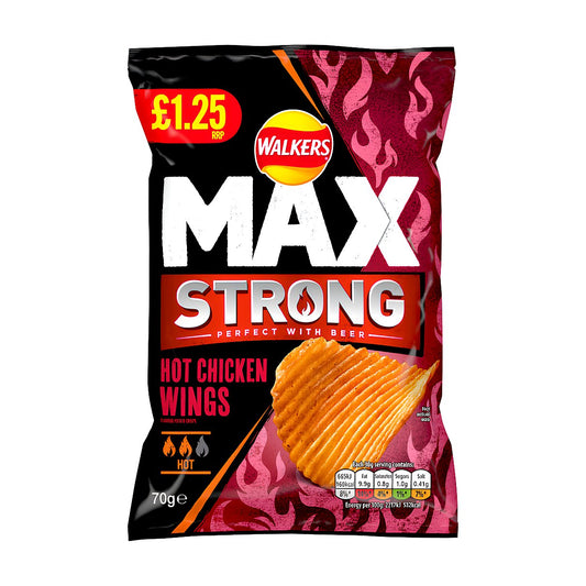 Walkers Max Strong Hot Chicken Wings - processed