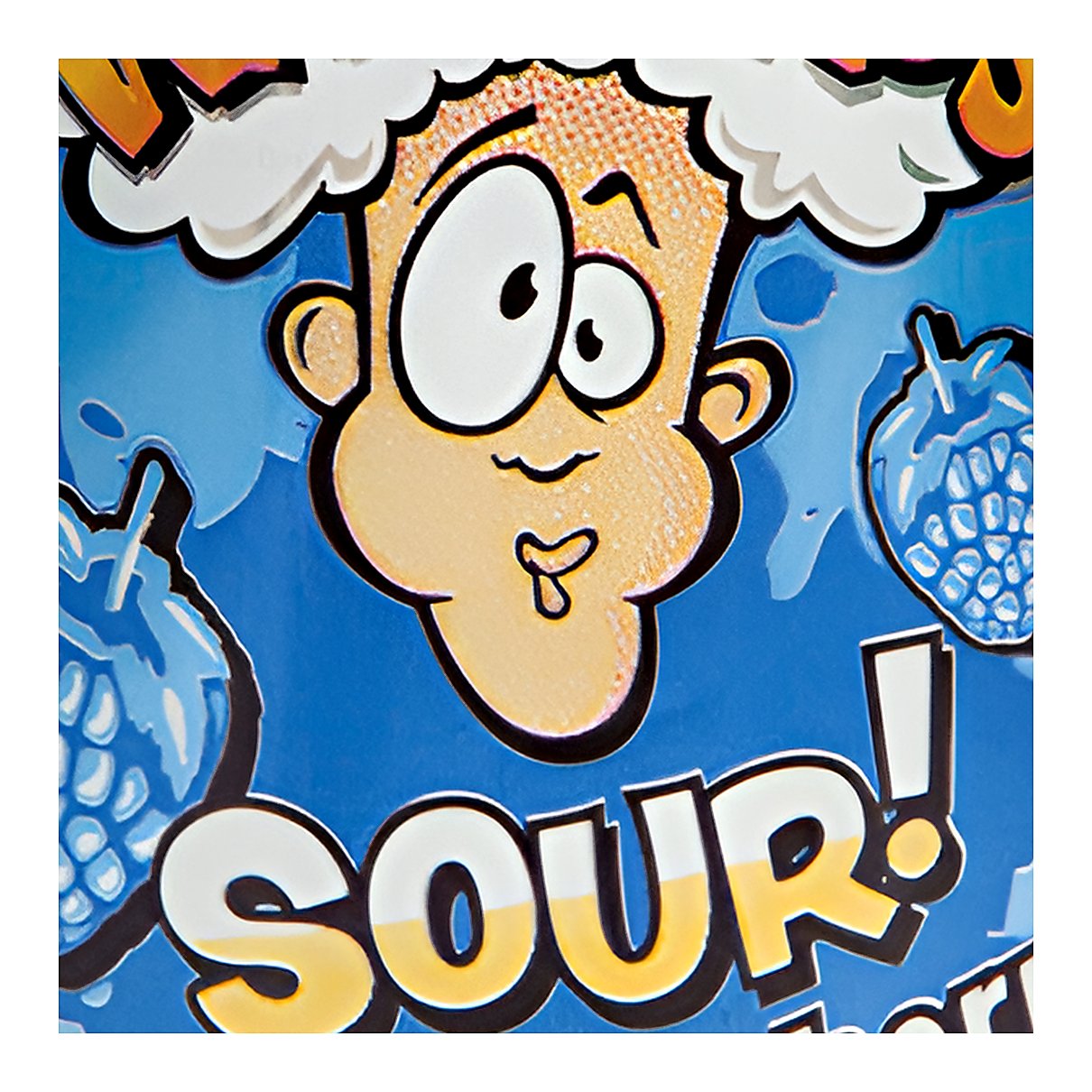 Warheads Blue Raspberry Soda - processed