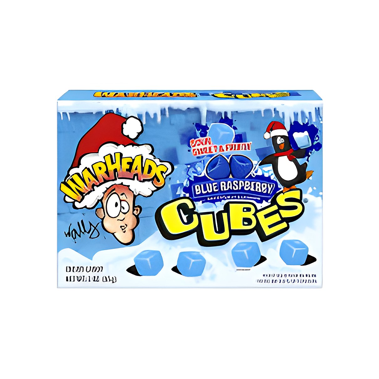 Warheads Cubes Blue - Raspberry Mini Box - processed