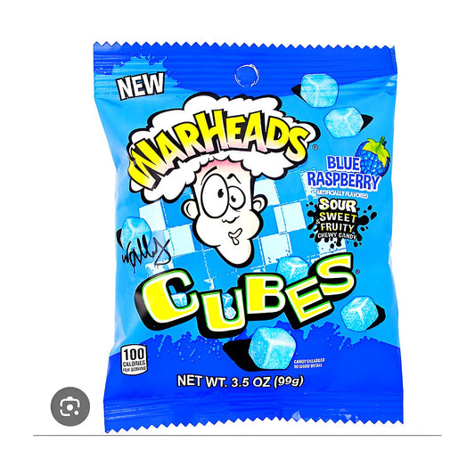 Warheads cubes blue raspberry - processed